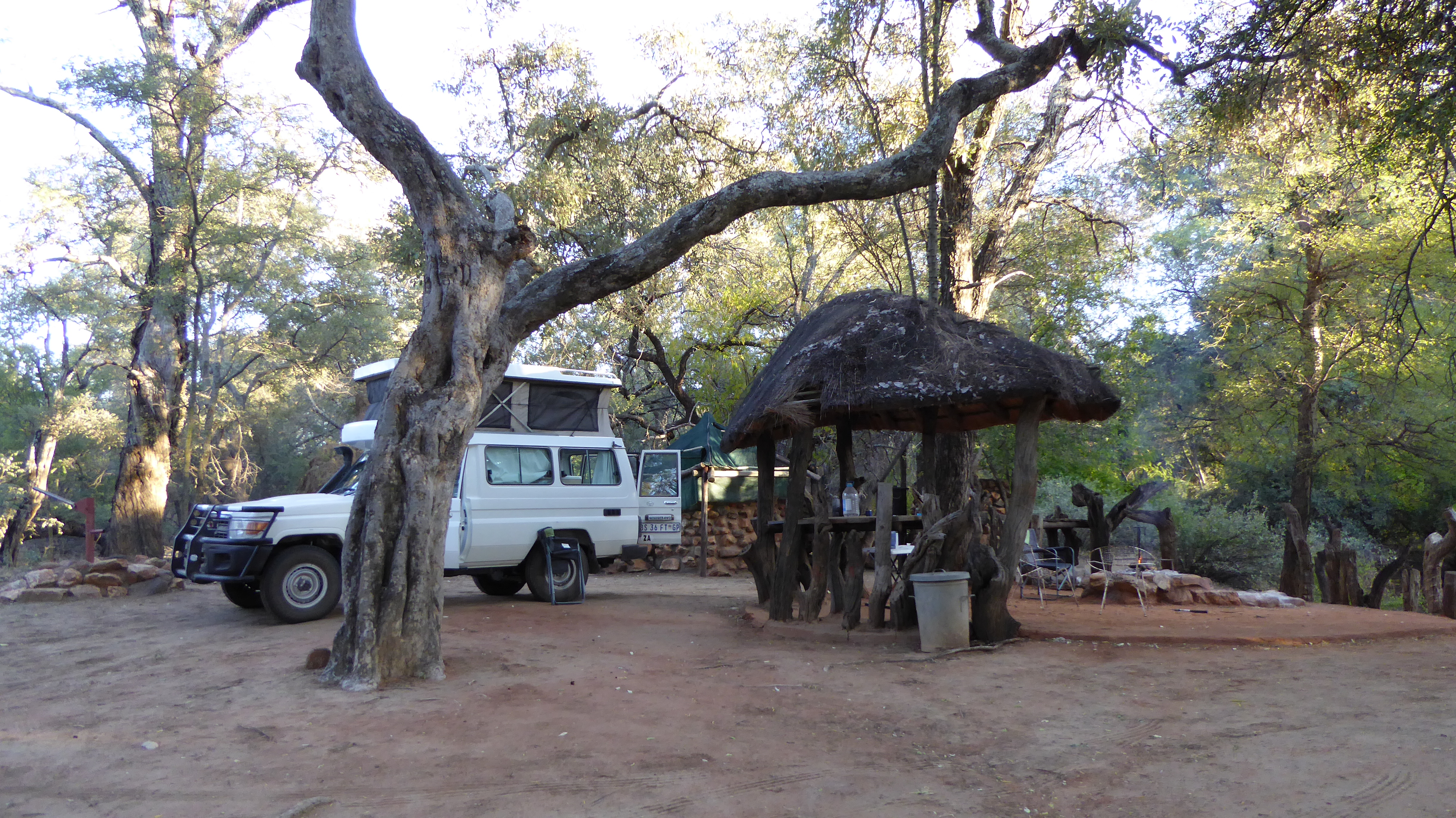 Private bush camp in South Africa. With an emphasis on the word private.