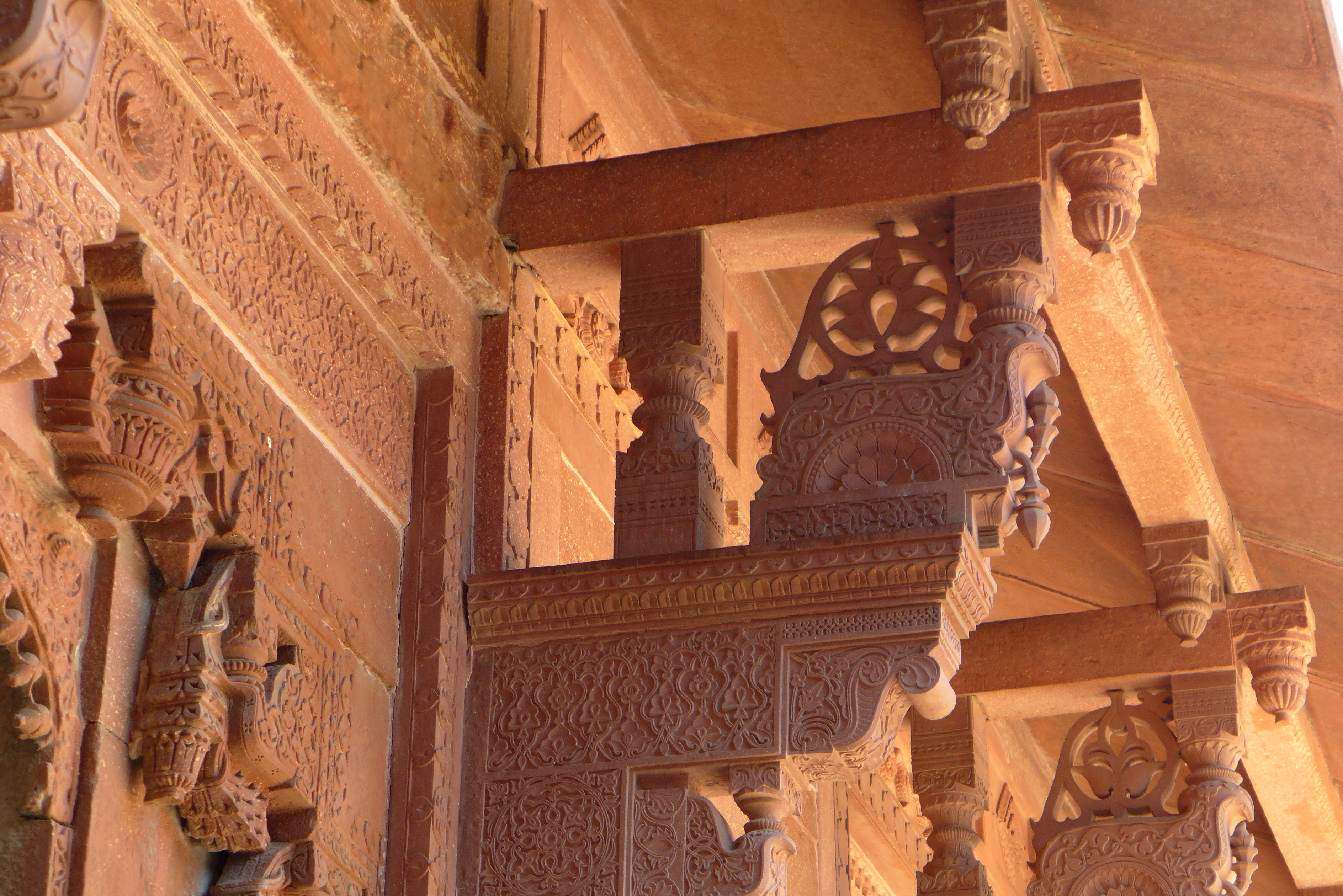 Detail of carvings at Amer Fort