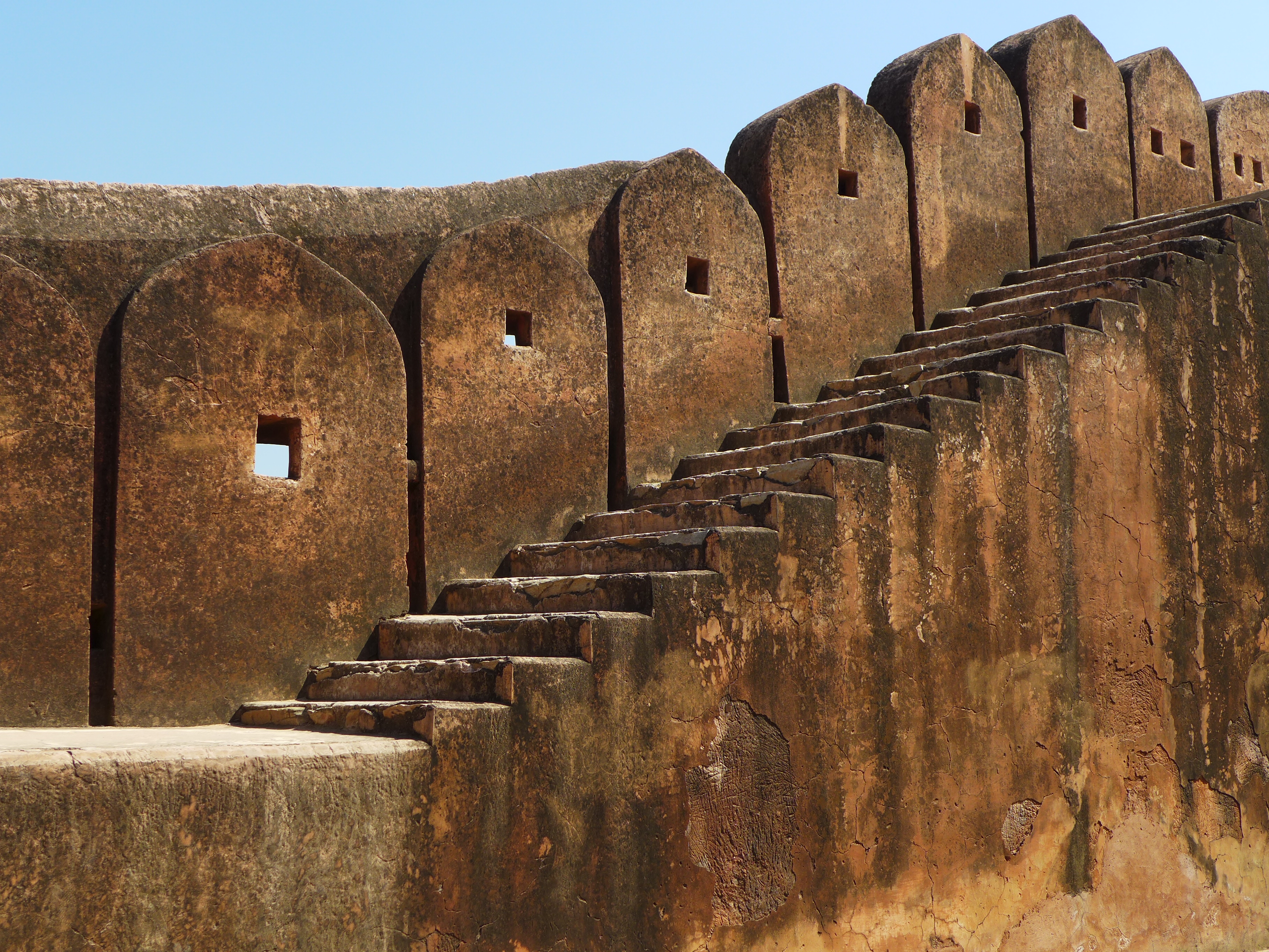 Fortress walls at Jaigarh Fort-Jaipur