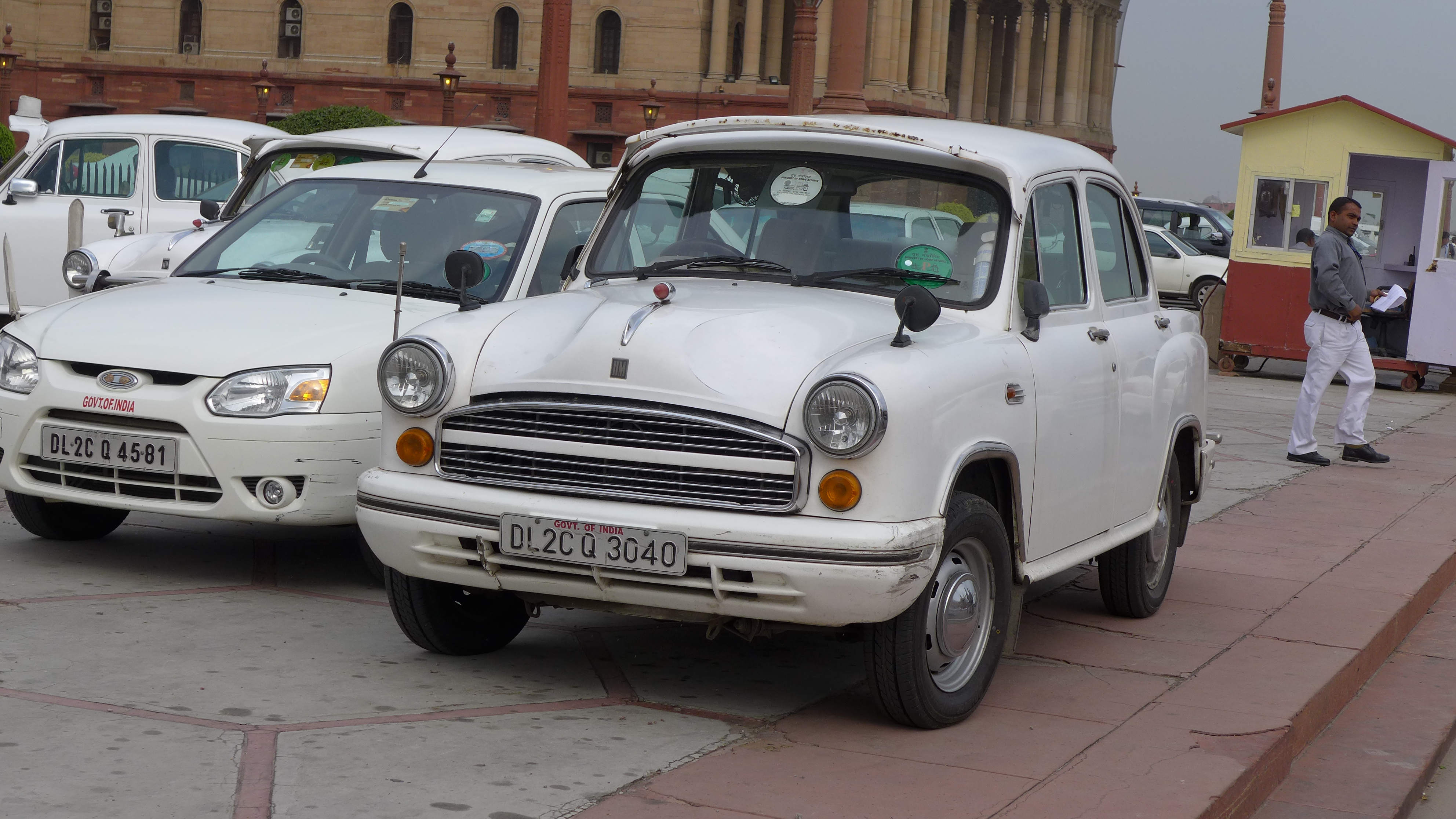 Hindustan Ambassador, the ubiquitous "official" government car for decades. 