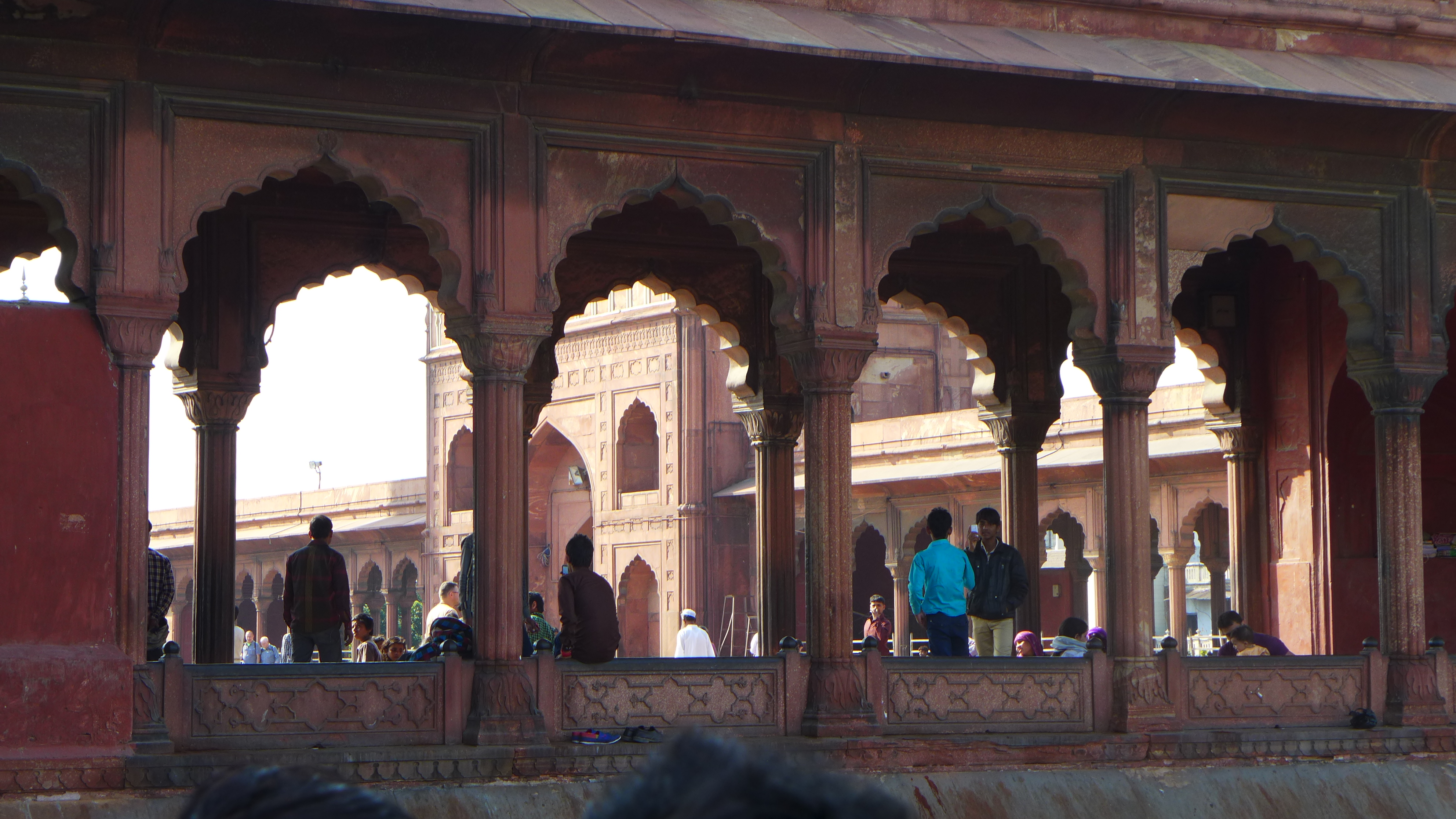 Jama Masjid Courtyard Viewed from outer walls.