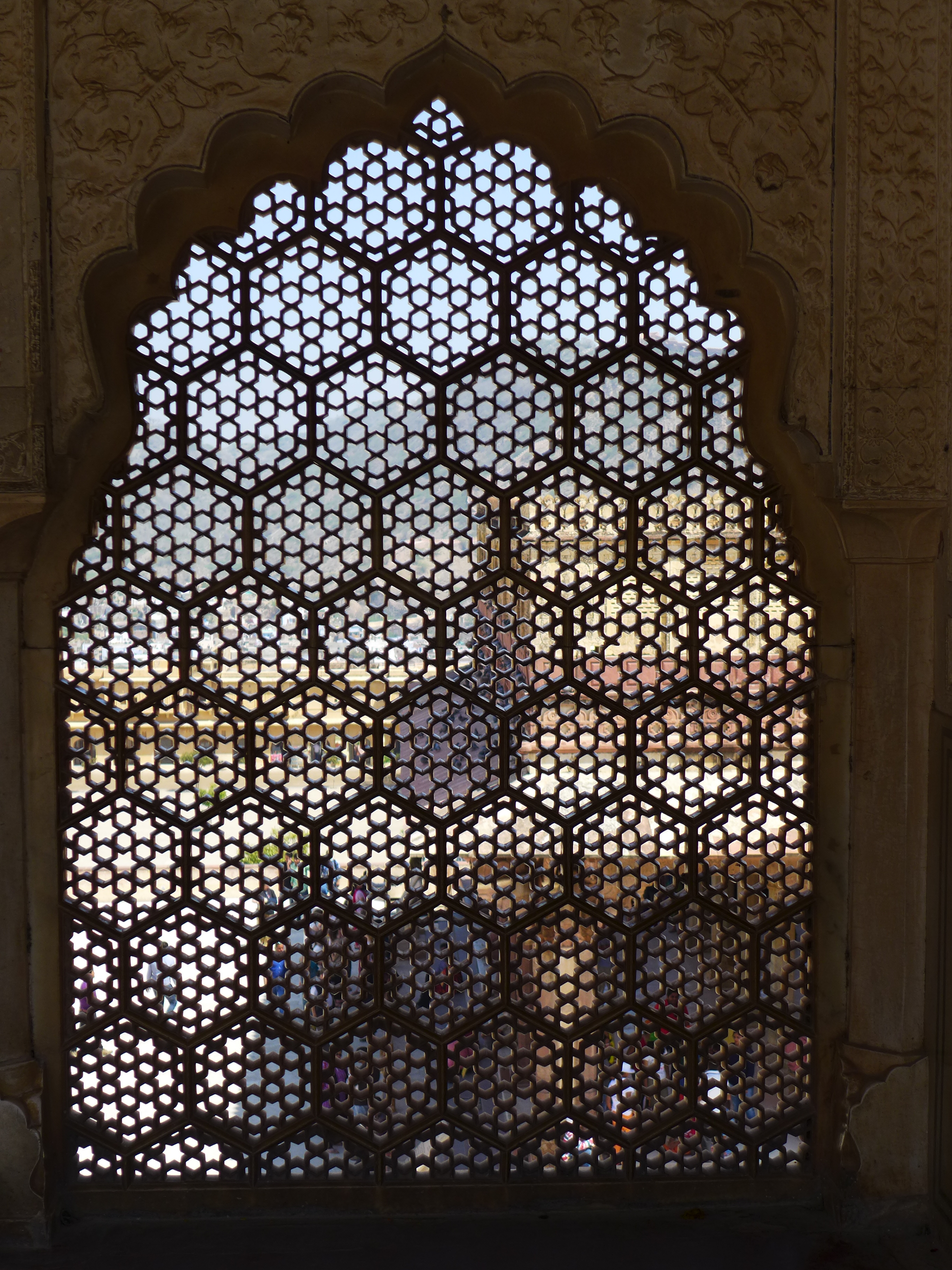 Lattice screen window above Ganesh Gate-Amer Fort
