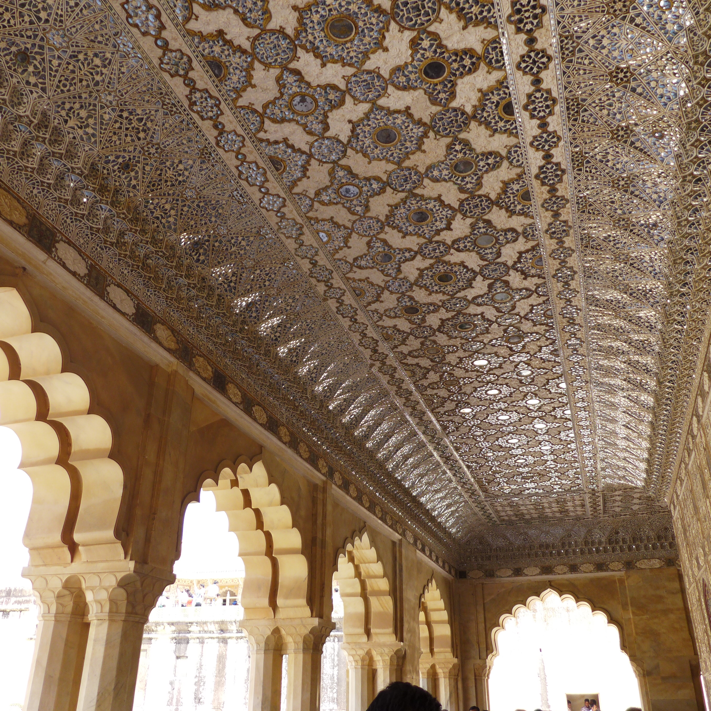 Mirrored Ceiling in the Mirror Palace Amer Fort